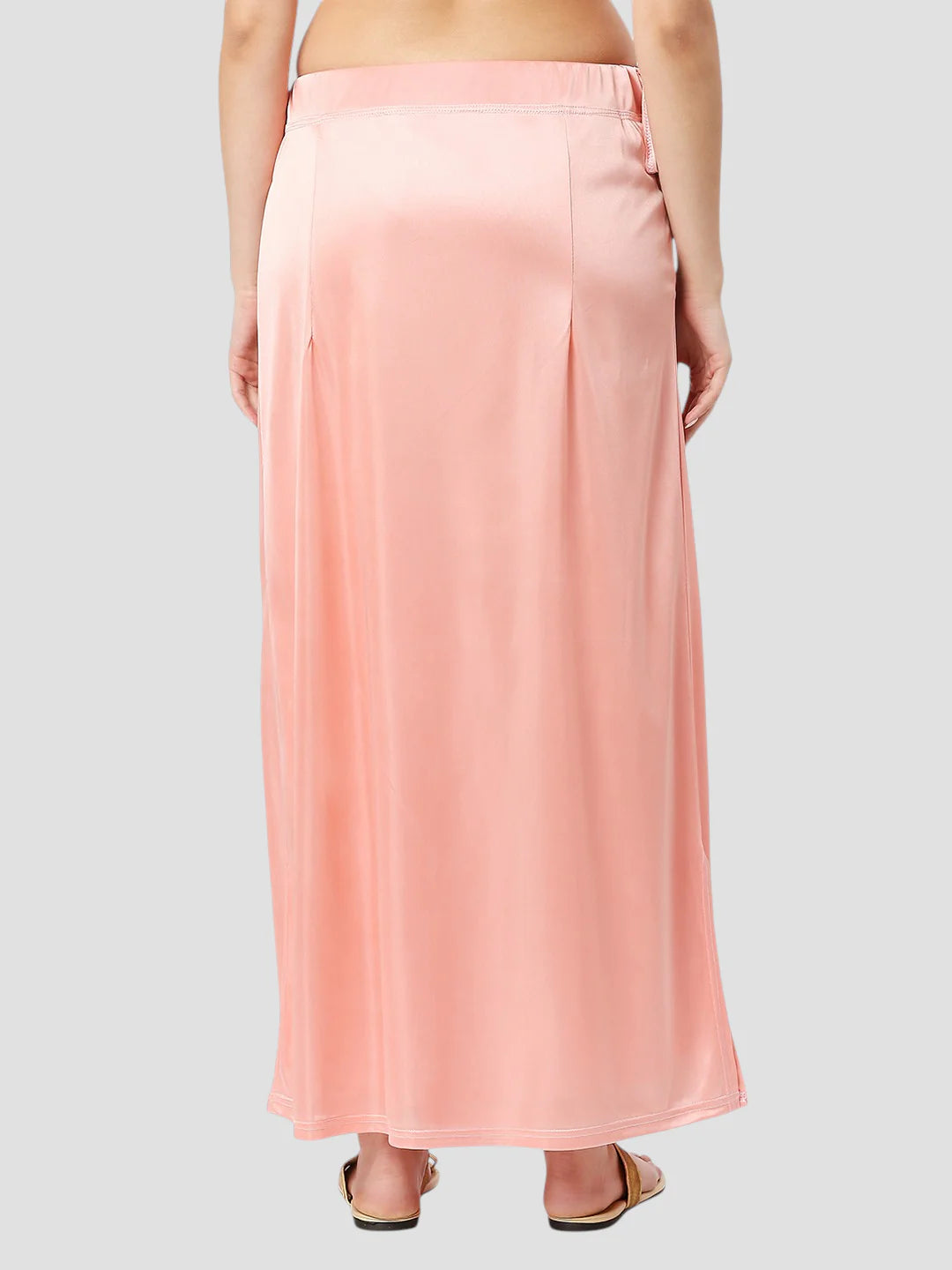 Warm Pink Satin Zip and Drawstring Petticoat