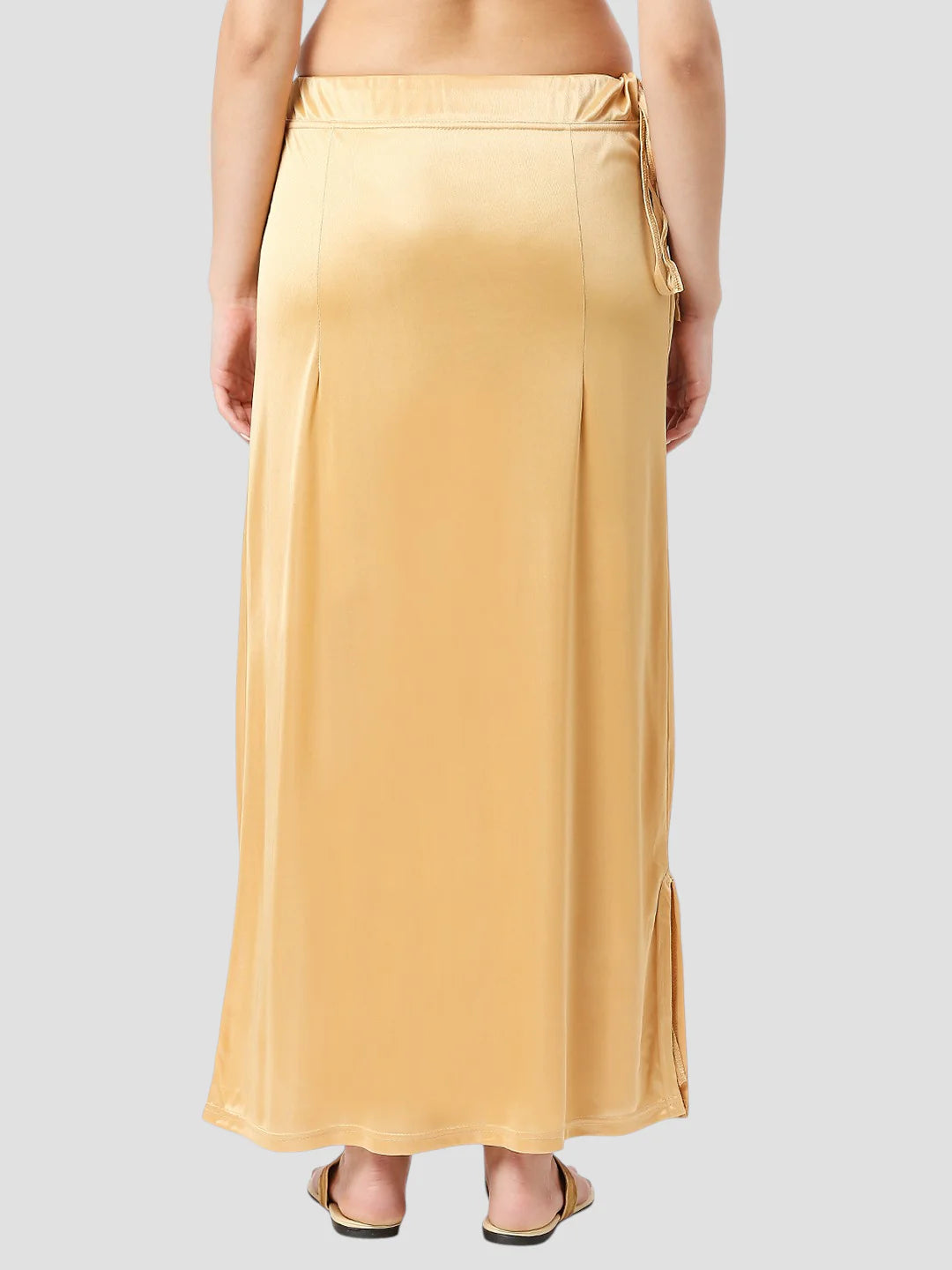 Light Caramel Satin Zip and Drawstring Petticoat