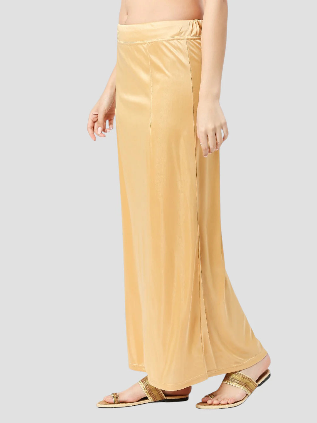 Light Caramel Satin Zip and Drawstring Petticoat