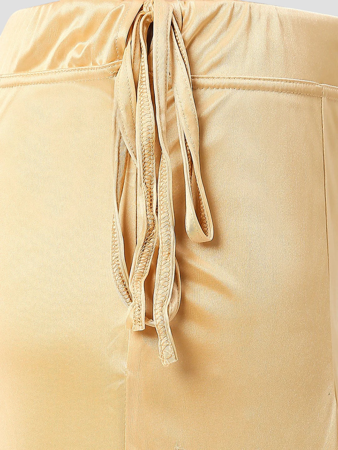 Light Caramel Satin Zip and Drawstring Petticoat