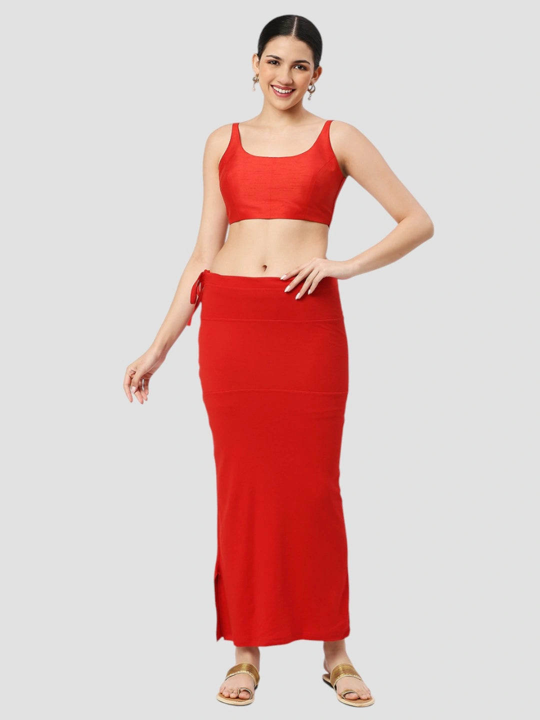 Red Cotton Lycra Shapewear