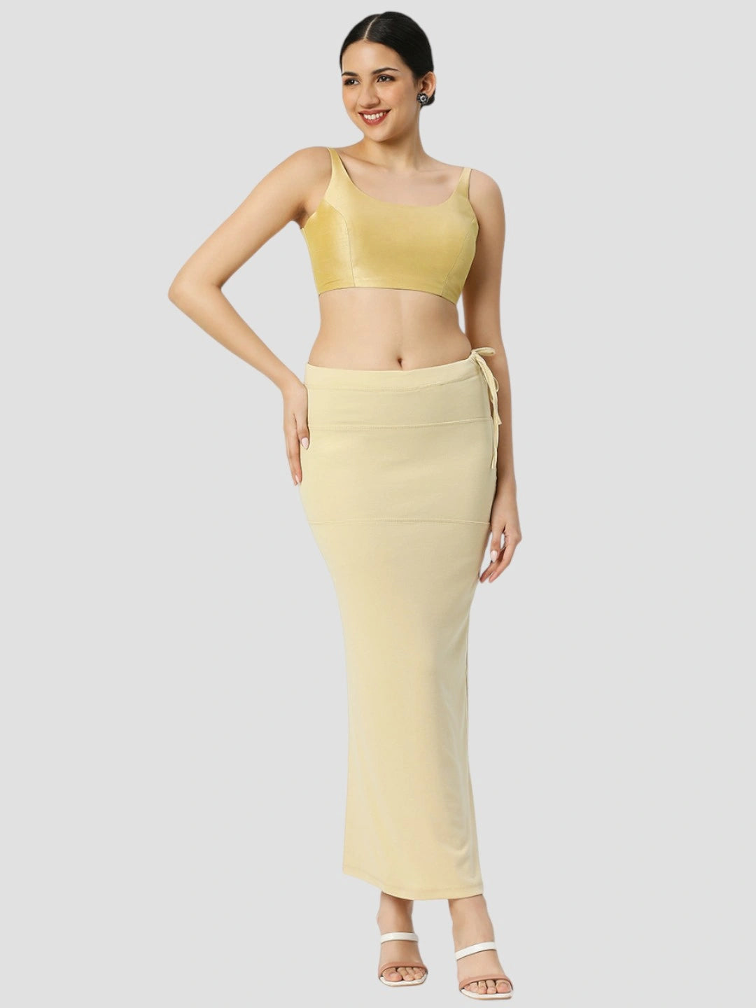 Cream Cotton Lycra Shapewear