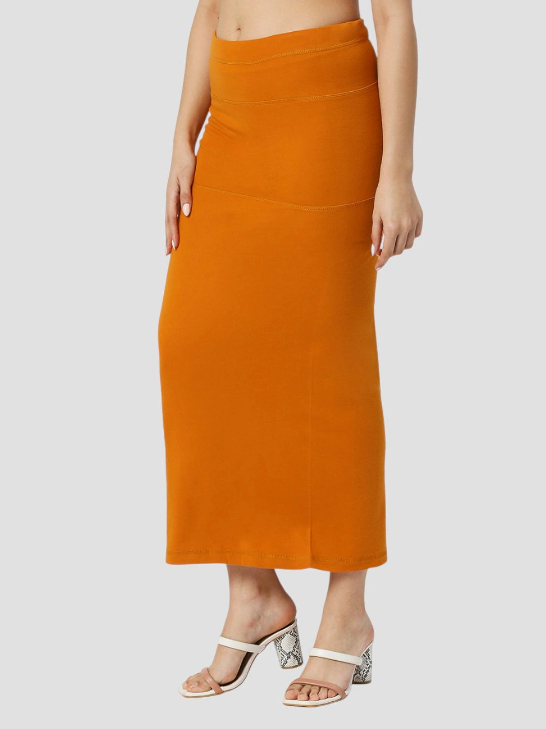 Tangerine Orange Cotton Lycra Shapewear