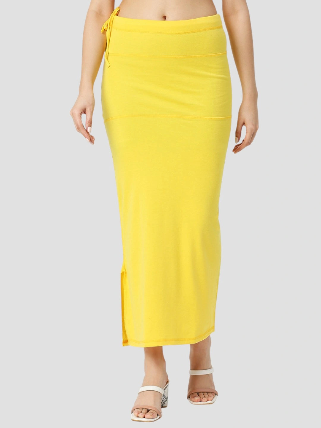 Yellow Cotton Lycra Shapewear