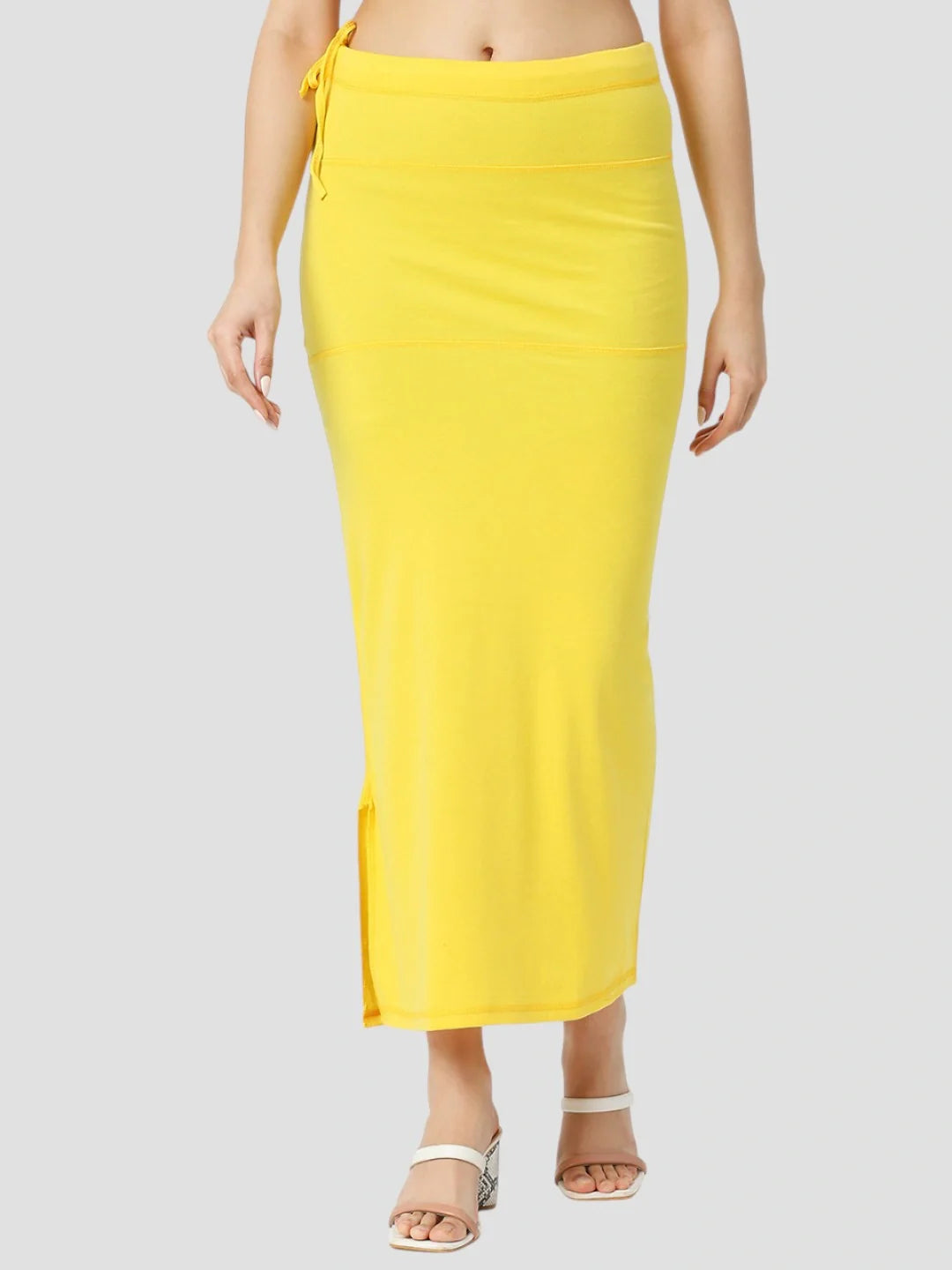 Yellow Cotton Stretchable Spandex Shapewear