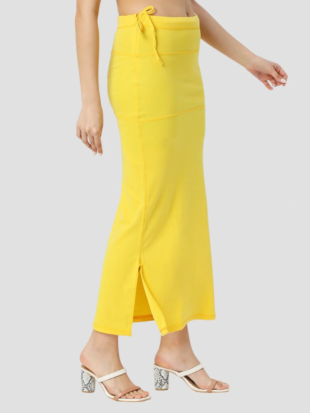 Yellow Cotton Stretchable Spandex Shapewear