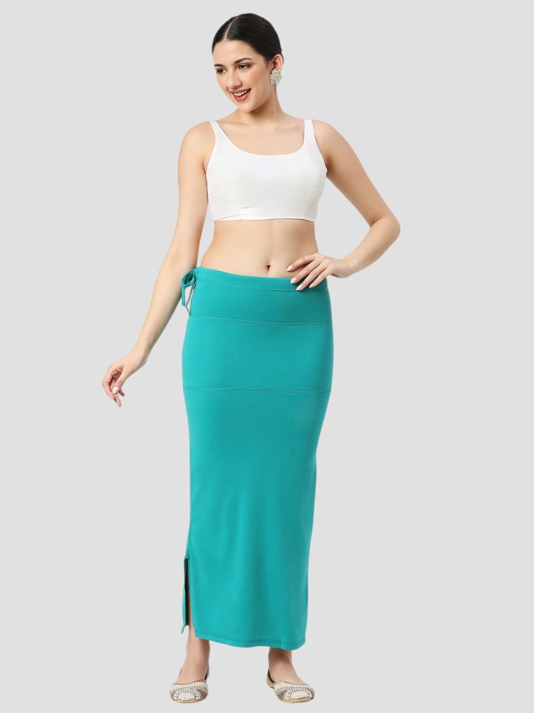 Teal Blue Cotton Lycra Shapewear