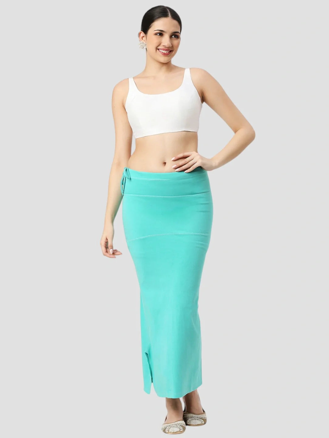 Aqua Green Cotton Stretchable Spandex Shapewear