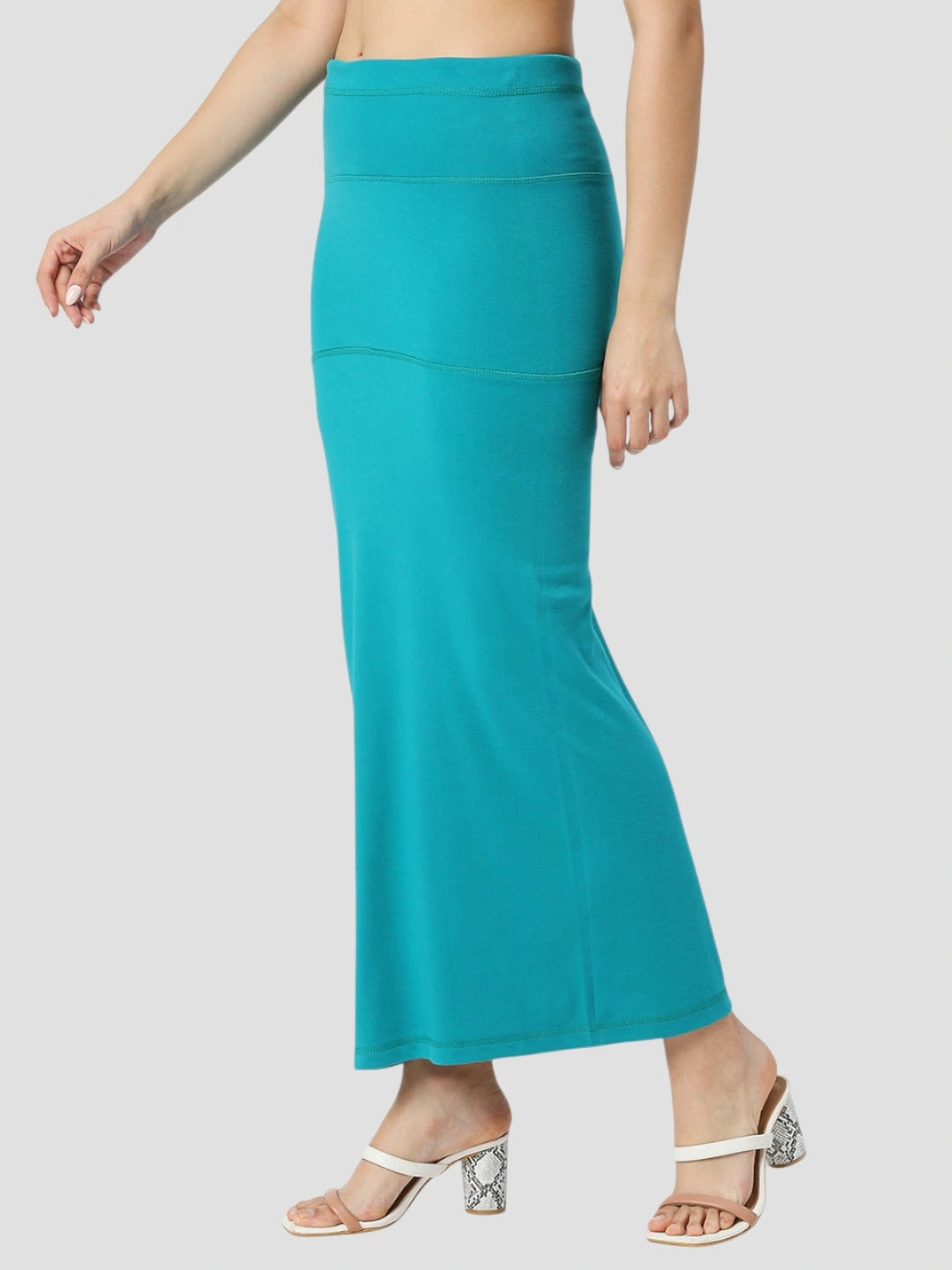 Peacock Blue Cotton Lycra Shapewear