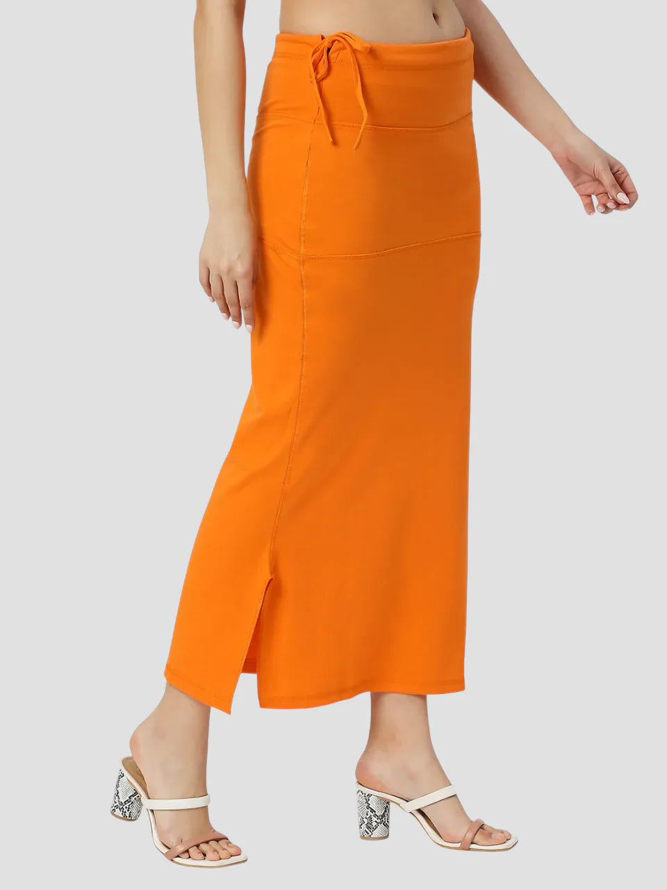 Orange Cotton Lycra Shapewear