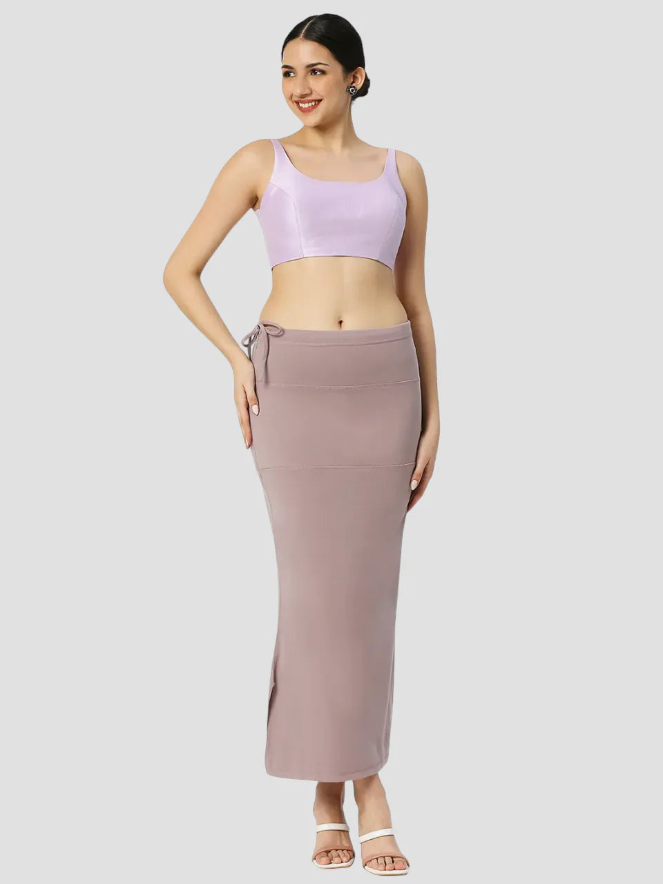 Puce Purple Cotton Lycra Shapewear