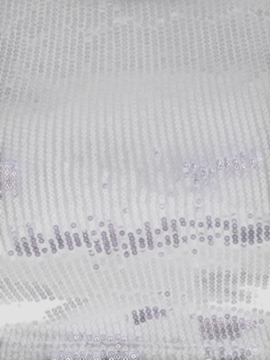 Silver Sequin Work Lycra Round Neck Short Sleeves Readymade Blouse