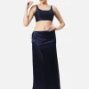 Navy Blue Satin Petticoat