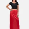 Tomato Red Satin Petticoat