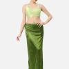 Mehndi Green Satin Petticoat