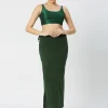 Forest Green Cotton Lycra Shapewear
